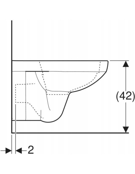Miska podwieszana WC Geberit Selnova Square 500.275.01.1