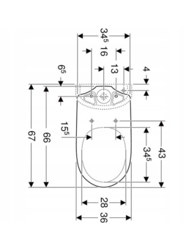 Miska stojąca WC Geberit Selnova Comfort 500.284.01.5