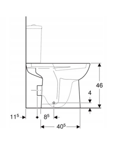 Miska stojąca WC Geberit Selnova Comfort 500.284.01.5