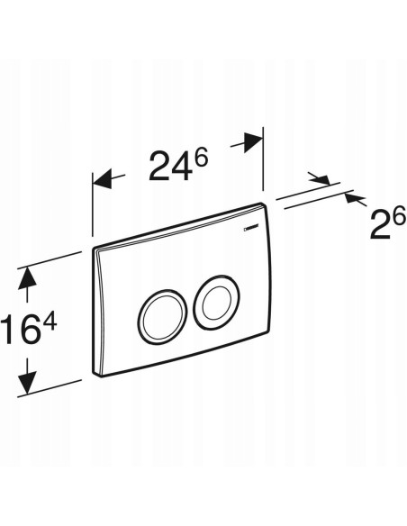 Przycisk spłukujący do WC Geberit DELTA 25 chrom 115.125.21.5
