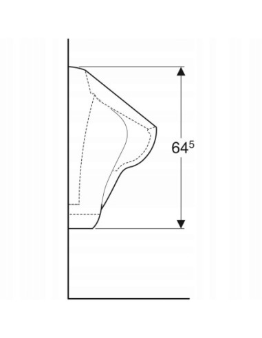 PISUAR ŚCIENNY GEBERIT ALEX BIAŁY ODPŁYW POZIOMY 502.905.00.1