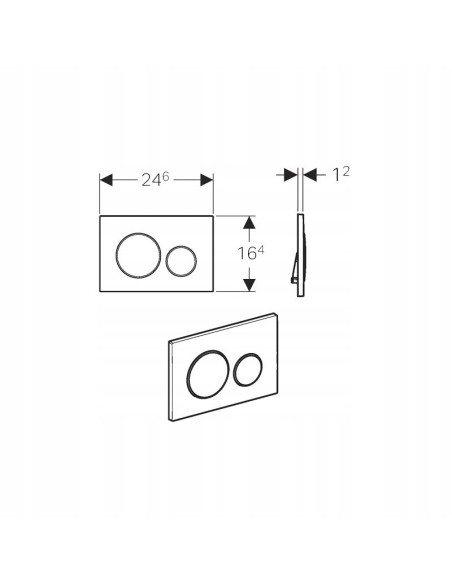 Przycisk spłukujący do WC Geberit Sigma czarny 115.882.DW.1