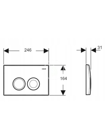 Przycisk spłukujący do WC Geberit DELTA 25 srebrny 115.125.46.5