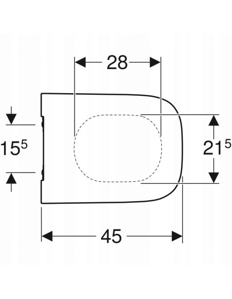 Deska sedesowa Geberit Smyle Square biały duroplast 500.688.01.1
