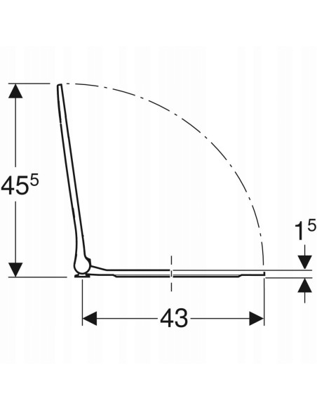 Deska sedesowa Geberit Smyle Square biały duroplast 500.688.01.1