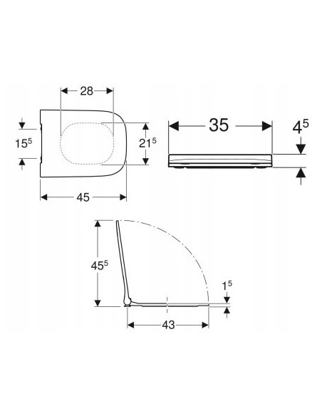 Deska sedesowa Geberit Smyle Square biały duroplast 500.688.01.1
