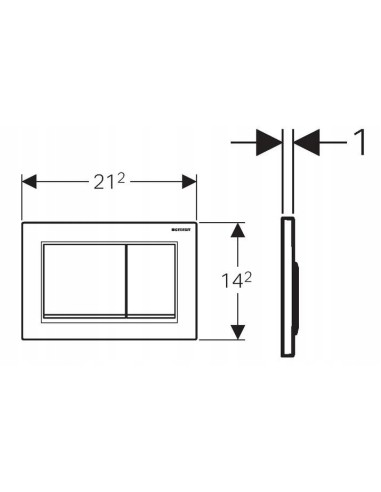 Przycisk spłukujący do WC Geberit Omega srebrny/chrom 115.080.KH.1