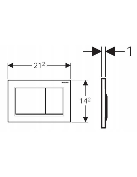 Przycisk spłukujący do WC Geberit Omega srebrny/chrom 115.080.KH.1