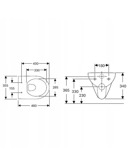 Miska podwieszana WC Koło Nova Pro M33125000