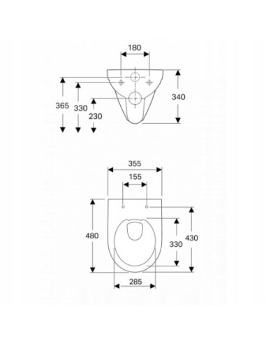 Miska podwieszana WC Koło Nova Pro M33125000