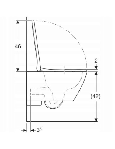 Miska podwieszana WC Geberit Smyle Square 500.683.00.2