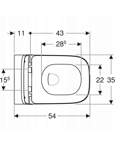 Miska podwieszana WC Geberit Smyle Square 500.683.00.2