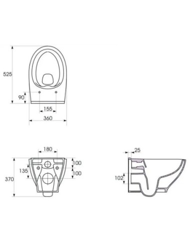 CERSANIT MISKA WISZ. MODUO Z DESKĄ SLIM K701-262