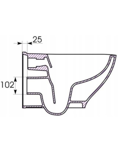 CERSANIT MISKA WISZ. MODUO Z DESKĄ SLIM K701-262