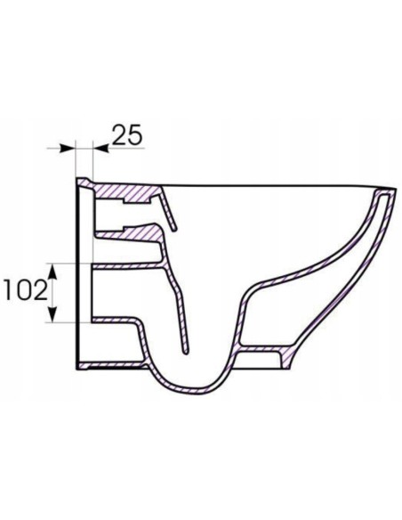 CERSANIT MISKA WISZ. MODUO Z DESKĄ SLIM K701-262
