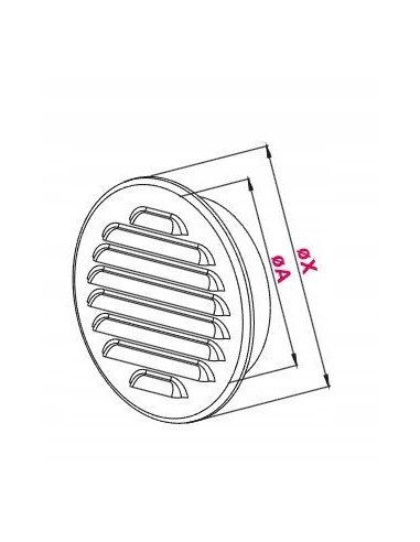 Awenta Kratka wentylacyjna M Fi125 M11N