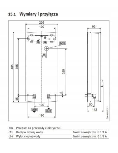 STIEBEL PODGRZEWACZ PRZEPŁYWOWY 18000W 233993
