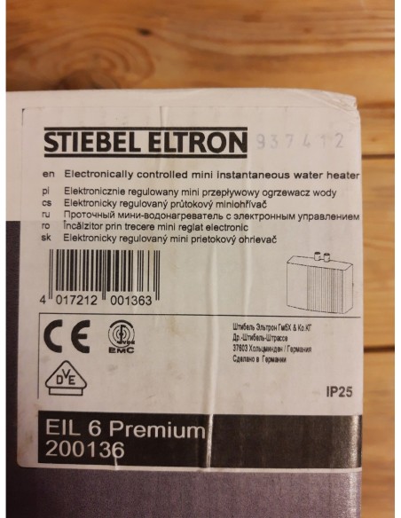 STIEBEL PODGRZEWACZ WODY EIL 6 PREMIUM 200136