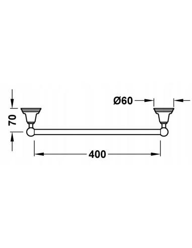 TRES Accesorios Banyo Haczyk na ręcznik 12423601OR