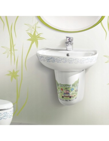 CeraStyle Happy półpostument do umywalki biały w dziecięce 016800-61