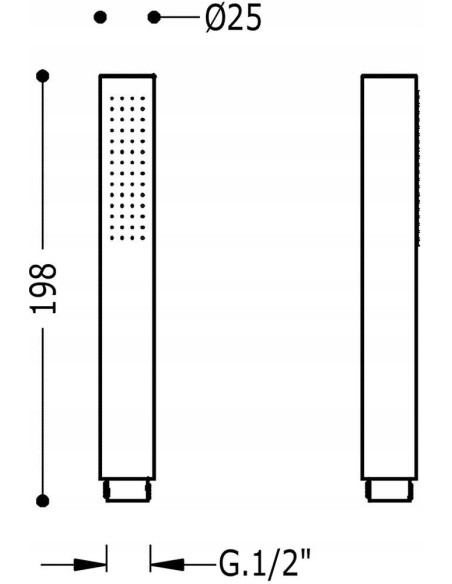TRES SŁUCHAWKA PRYSZNICOWA czarny 03411601NM