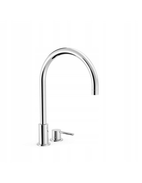 Bateria umywalkowa stojąca Tres Study srebrny 26110501