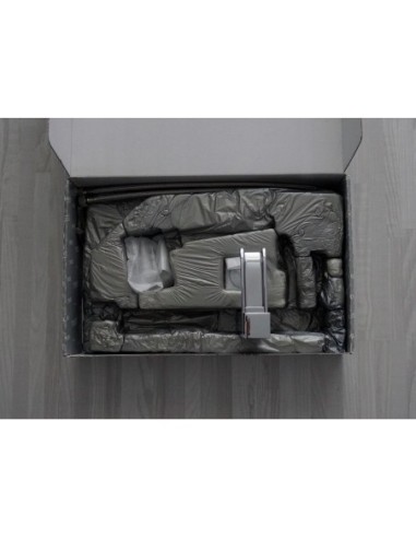 Bateria umywalkowa stojąca Tres CUADRO srebrny 00611001