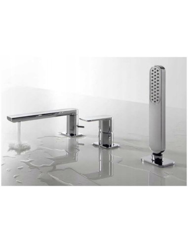 Bateria wannowo-prysznicowa jednouchwytowa Tres Loft srebrny 20016203