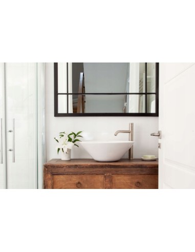 Bateria umywalkowa stojąca Tres Study srebrny 26230701