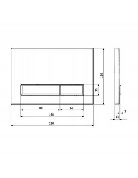 KKPOL PŁYTKA PRZYCISK SPŁUKUJĄCY M08 BIAŁY SPP/380/0/K