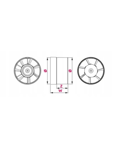 Wentylator kanałowy Awenta WKA100T 100 mm timer