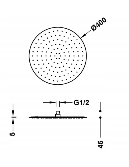 TRES Compl Ducha Deszczownica 134315015