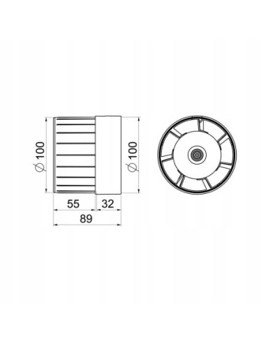 Wentylator kanałowy Awenta WKA100 100 mm