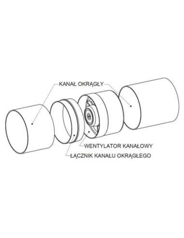 Wentylator kanałowy Awenta WKA100 100 mm