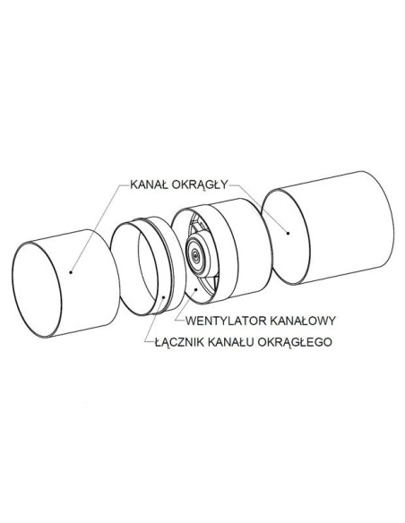 Wentylator kanałowy Awenta WKA100 100 mm