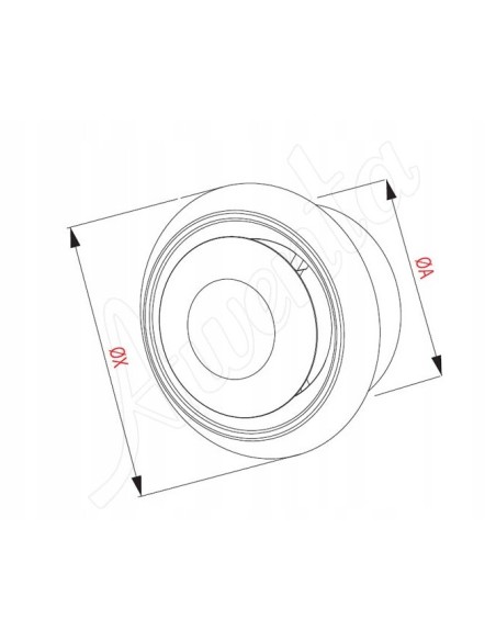 Anemostat wentylacyjny Awenta fi 100 mm biały AN1