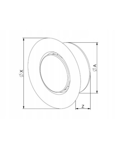 Anemostat wywiewny Awenta AMW160 biały