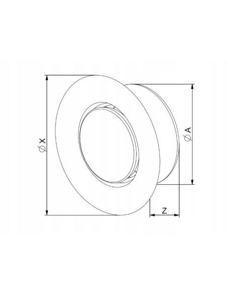 Anemostat wywiewny Awenta AMW160 biały