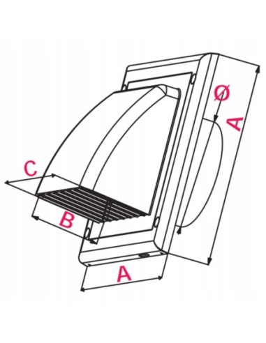Kratka wentylacyjna Czerpnie/wyrzutnie Awenta biały KO125-30