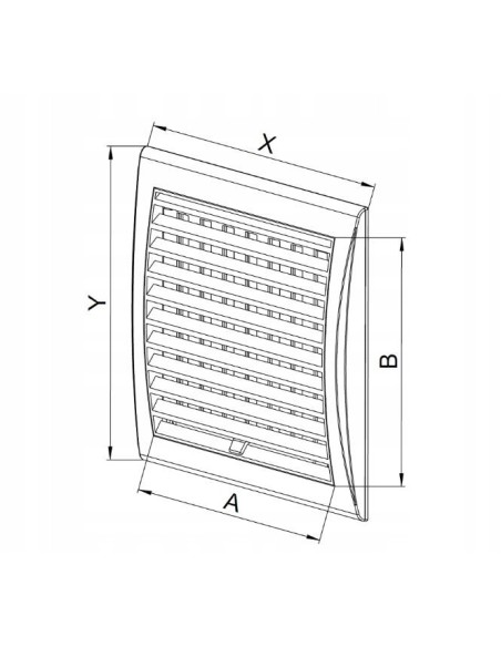 Kratka wentylacyjna Z żaluzją Awenta biały TL8