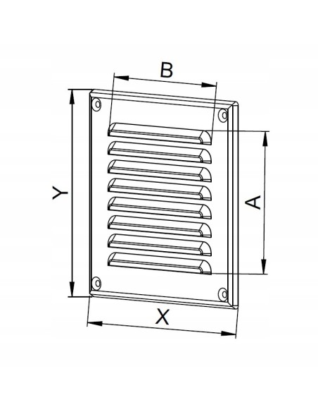 Kratka wentylacyjna Wentylacyjne Awenta srebrny