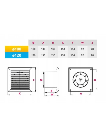 Wentylator łazienkowy Awenta CLASSIC WC100T timer