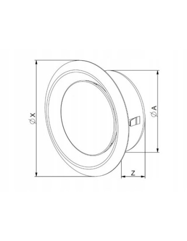 Anemostat nawiewny Awenta AUN100 srebrny