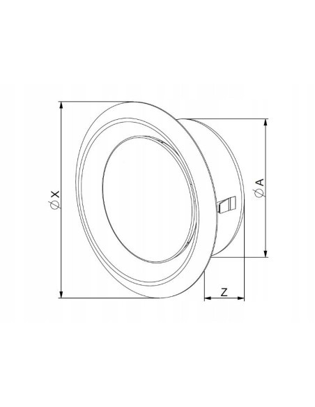 Anemostat nawiewny Awenta AUN100 srebrny