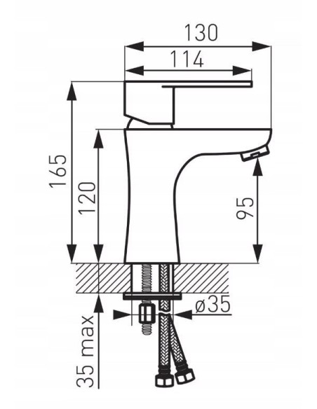 Ferro Algeo bateria umywalkowa chrom BAG2