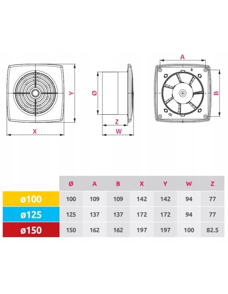 Wentylator łazienkowy Awenta Retis 100 Standard WR100
