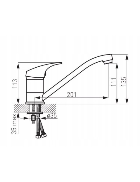Ferro One bateria zlewozmywakowa chrom BFO4