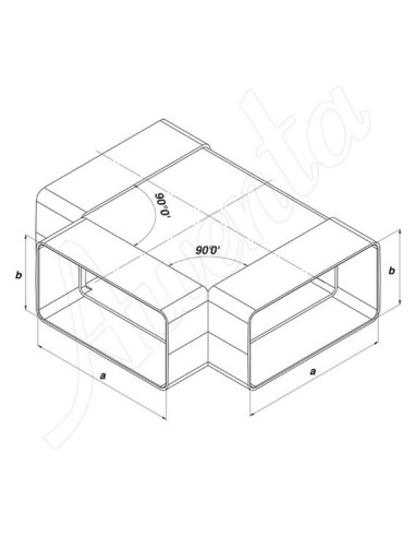 Trójnik Poziomy Płaski 55x110 Awenta KP55-26