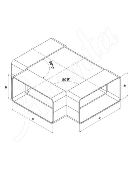 Trójnik Poziomy Płaski 55x110 Awenta KP55-26
