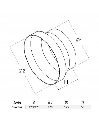 Redukcja Awenta 120 mm KO120-29